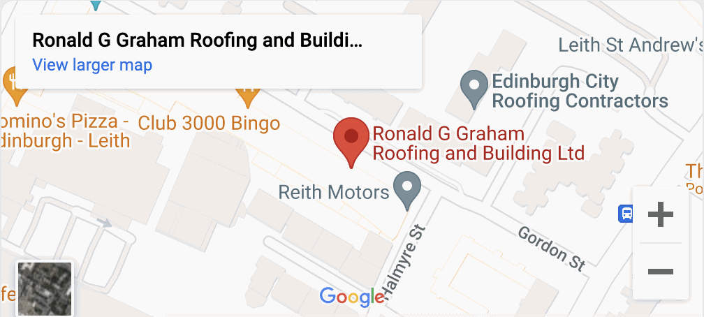Map to Ronald G Graham, 20 Gordon Street, Edinburgh
